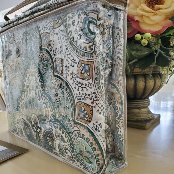 Nicole Miller Floral Medallion Paisley King 3 Pc 100% Cotton Duvet Cover Set - Picture 7 of 11